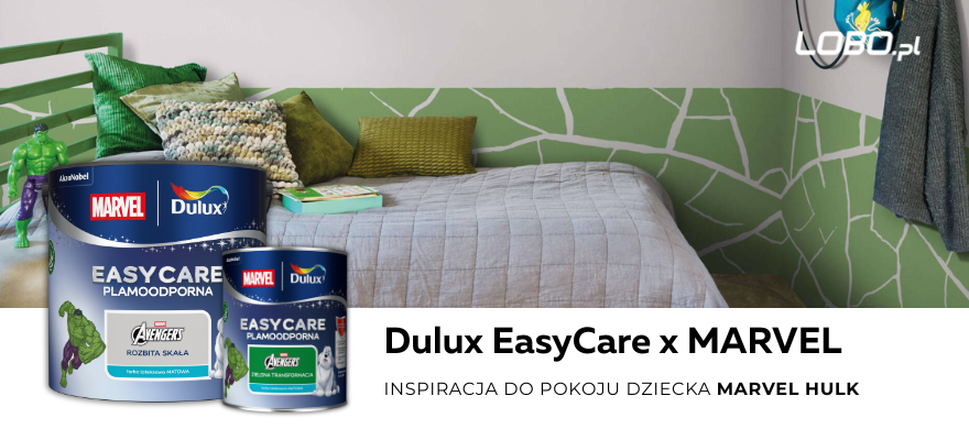 pokój dziecka Hulk, pokój Marvel Hulk, farby Marvel Hulk, Dulux Hulk, zielony pokój dziecka, pokój superbohatera, aranżacja pokoju Hulk